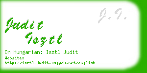 judit isztl business card